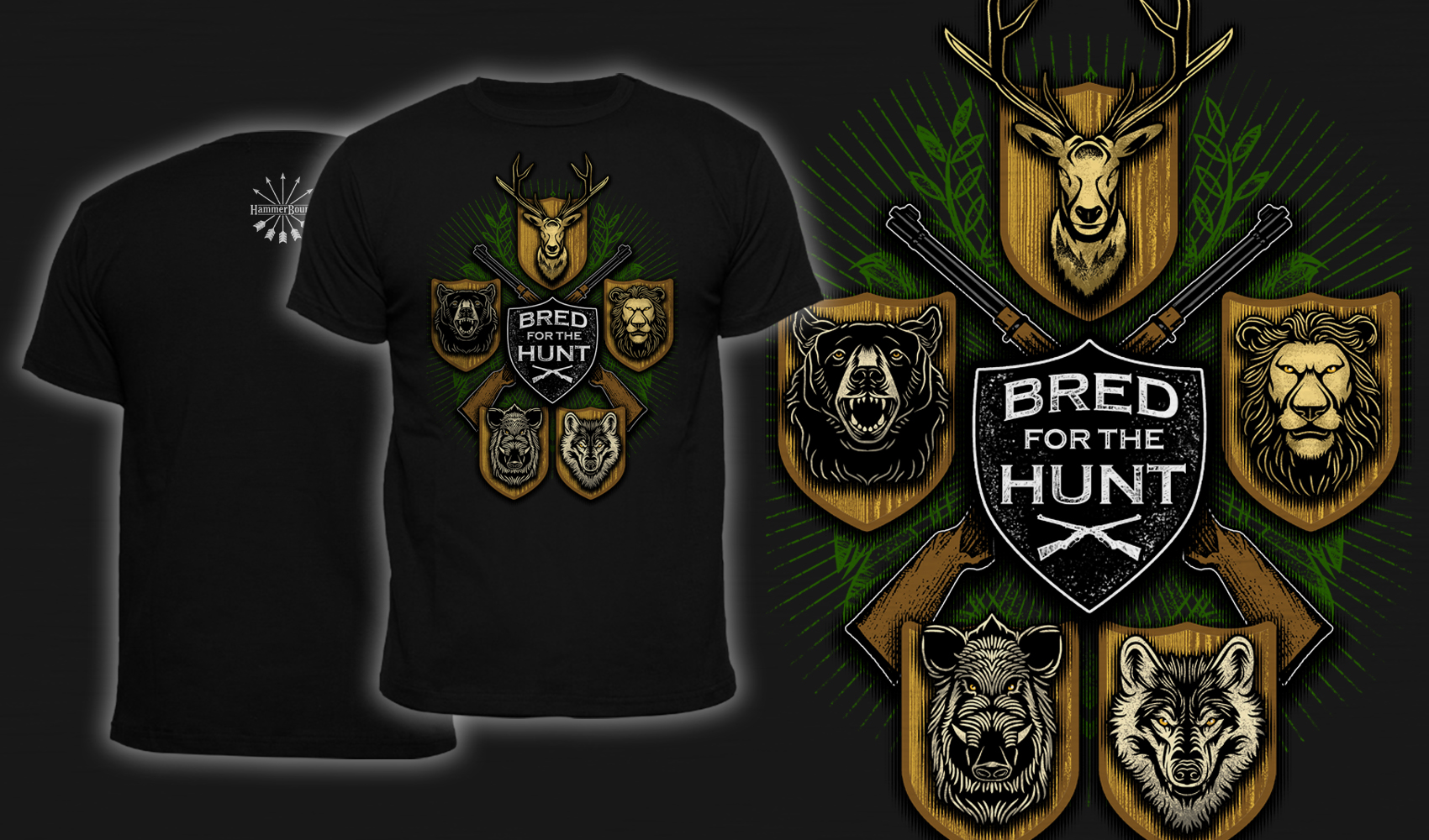 Bred For The Hunt - Men's T-Shirt Black