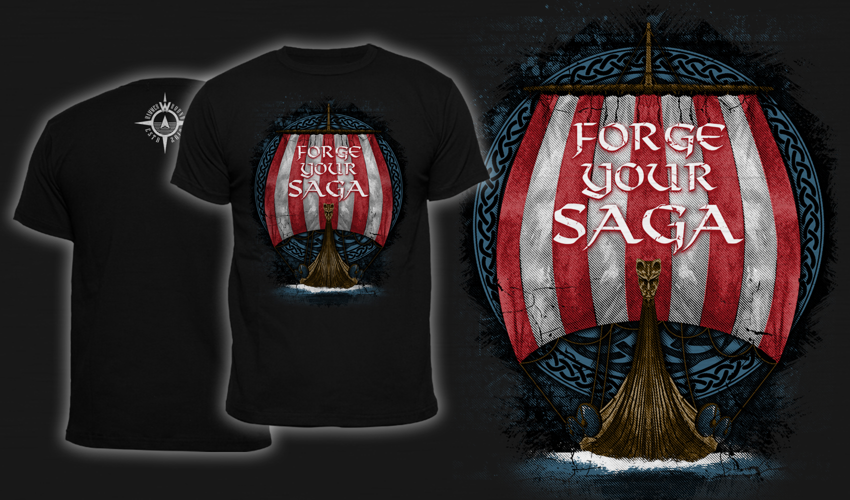 Forge Your Saga - Men's T-Shirt Black