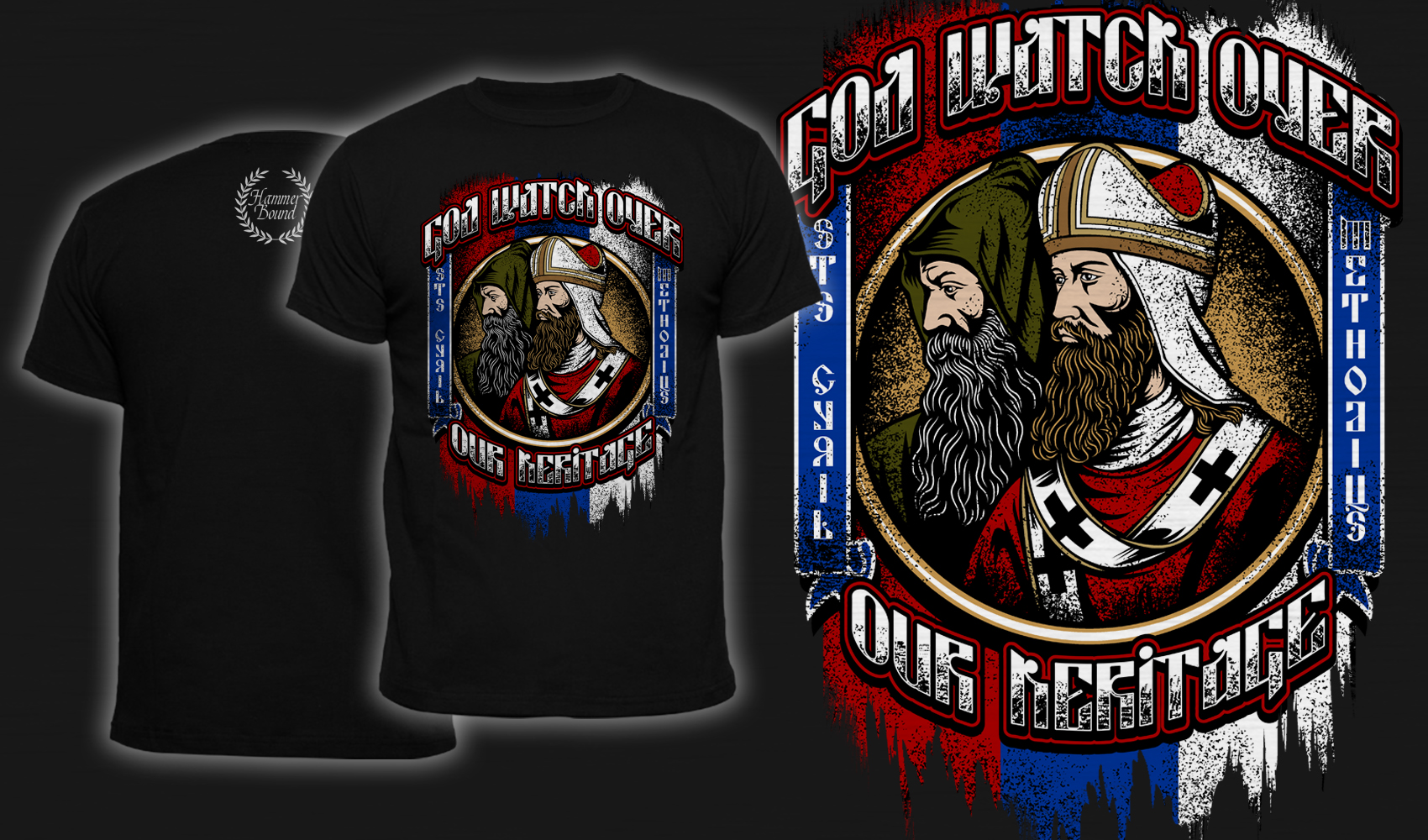 God Watch Over Our Heritage - Men's T-Shirt Black