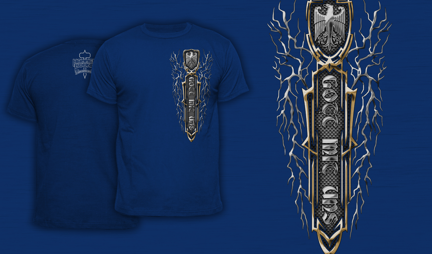 Gott Mit Uns - Men's T-Shirt Blue