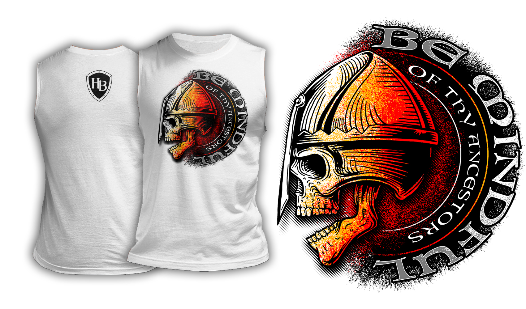 Be Mindful Of Thy Ancestors - Muscle Shirt White