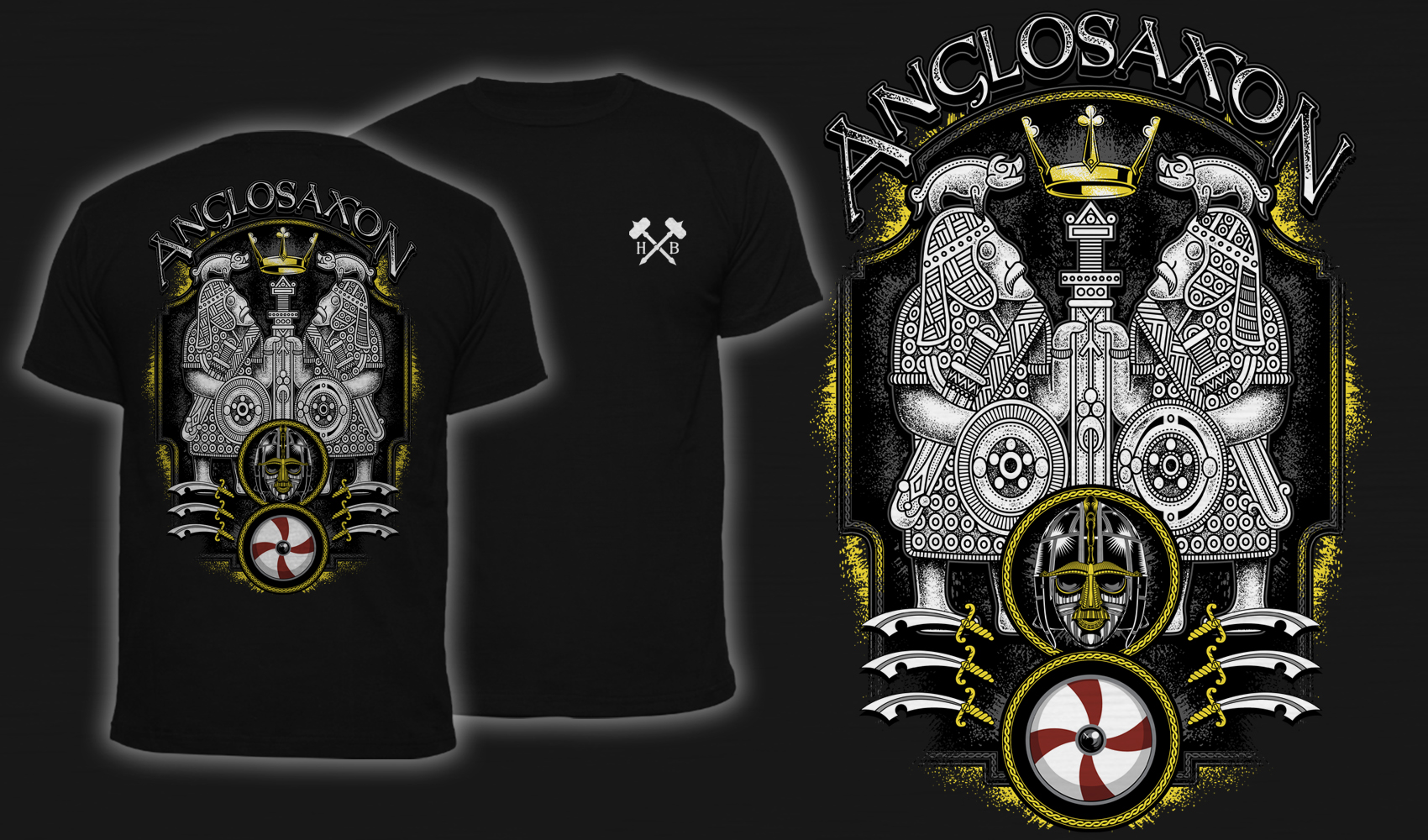 Anglo-Saxon - Men's T-Shirt Black