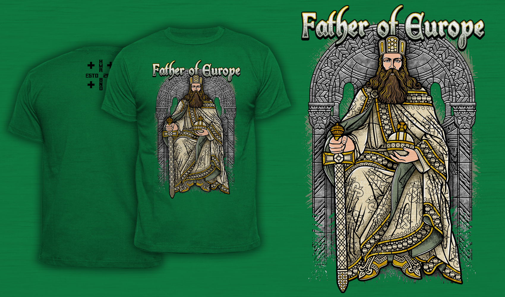 Father Of Europe - Men's T-Shirt Green