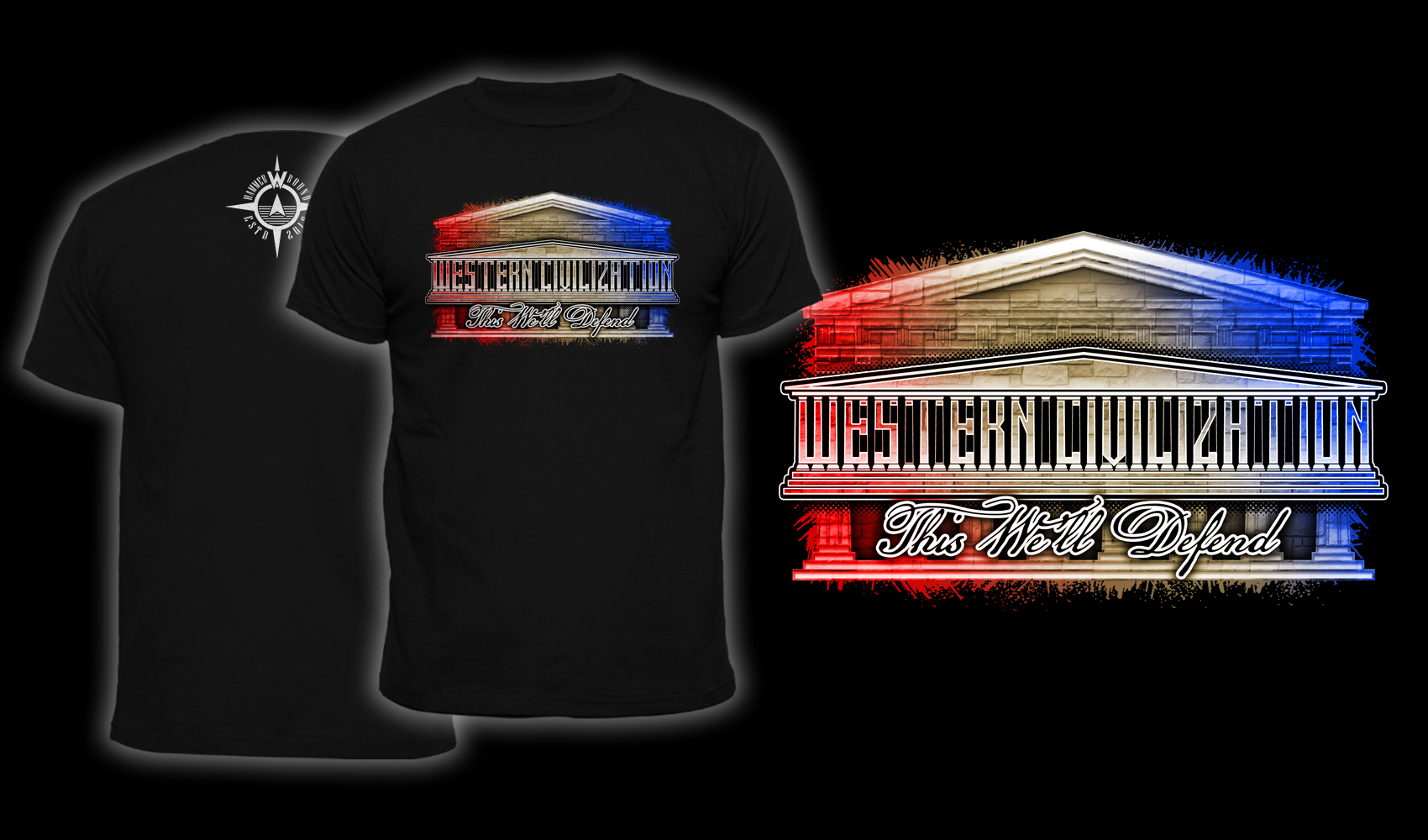 Western Civilization This We'll Defend - Men's T-Shirt Black