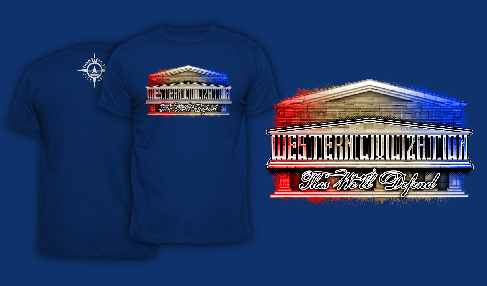 Western Civilization This We'll Defend - Men's T-Shirt Blue