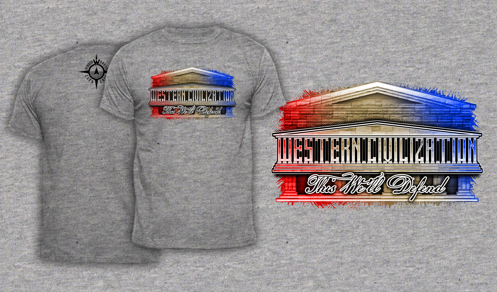 Western Civilization This We'll Defend - Men's T-Shirt Heather Gray